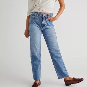 Free People Pacifica High Rise Straight Leg Jeans
